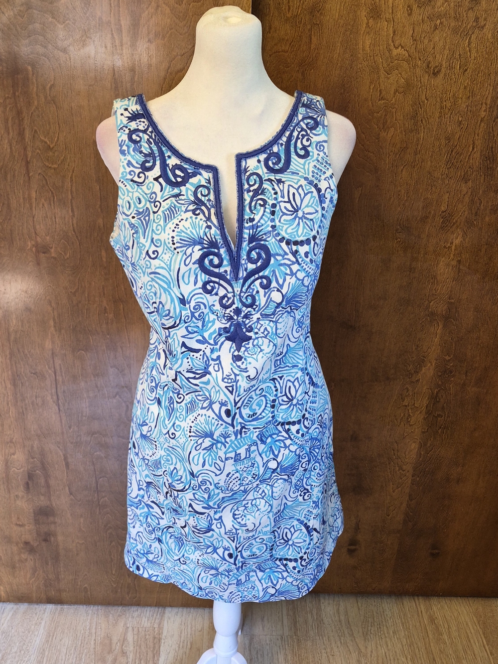 Lilly Pulitzer Blue & Navy Paisley-Print Sleeveless Midi Dress